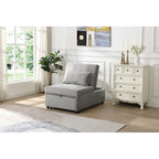 Folding Ottoman Sofa Bed-Gray