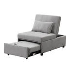 Folding Ottoman Sofa Bed-Gray