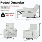 Fauteuil inclinable électrique avec port USB, fauteuil inclinable mural peu encombrant