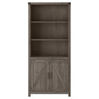 Tall 5 Shelf Bookcase with Doors