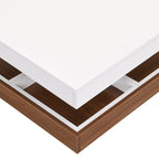 Table basse carrée à 2 niveaux rotative à 360° avec 3 plateaux amovibles