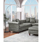 Reversible One Arm Loveseat Dark Coffee Breathable Leatherette Tufted 1Pc Couch Living Room Furniture