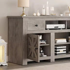 Farmhouse TV Stand W/ Storage Drawer for TVs Up to 80 - 73 inches