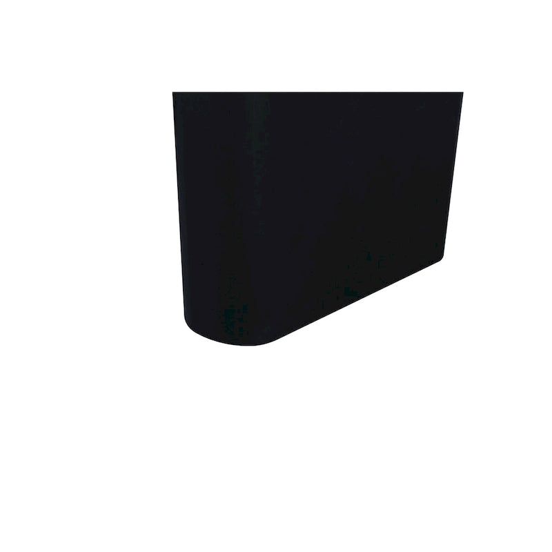 Modern Coffee Table Oval Coffee Table with 2 Vertical Thick Feet Rounded Edges, for Living Rooms Antique Black