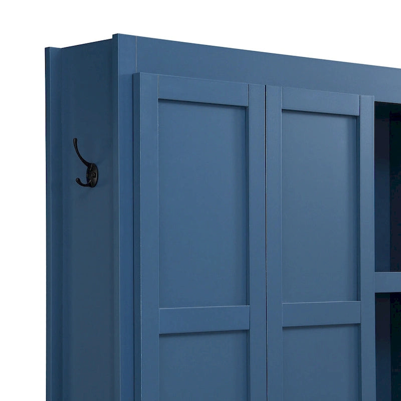 Farmhouse-Style 4-in-1 Hall Tree with Mudroom Bench by