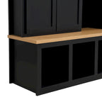Farmhouse-Style 4-in-1 Hall Tree with Mudroom Bench by
