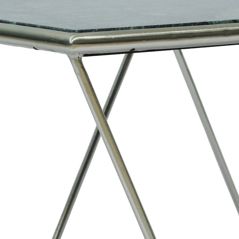 Modern Glam Handcrafted Marble Top Coffee Table - 37.00 L x 19.00 W x 18.00 H