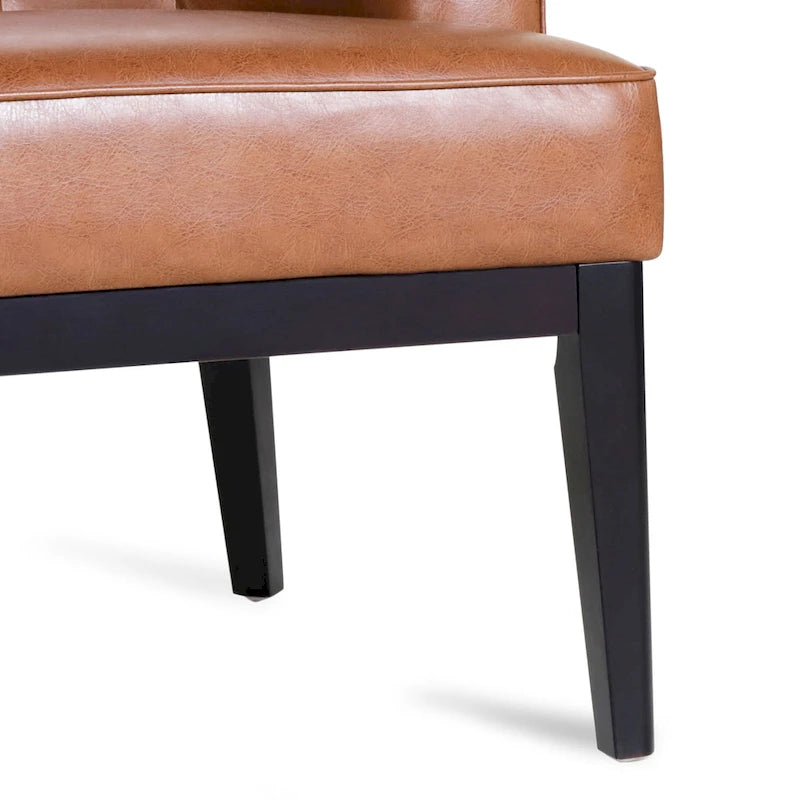 Fabric or Faux Leather Tufted Accent Chair