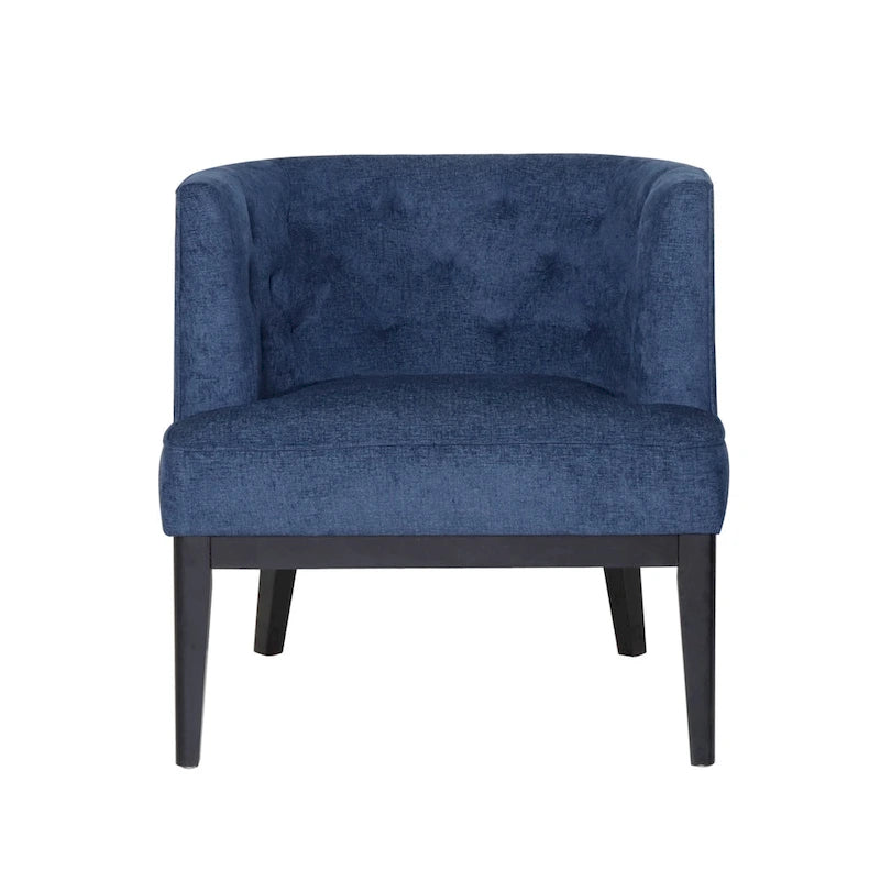 Fabric or Faux Leather Tufted Accent Chair