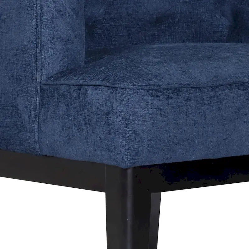 Fabric or Faux Leather Tufted Accent Chair
