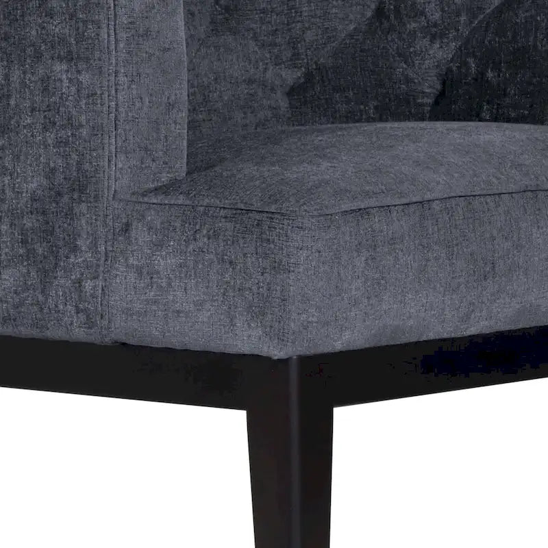 Fabric or Faux Leather Tufted Accent Chair