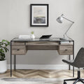 56-inch Glass Top Writing Desk