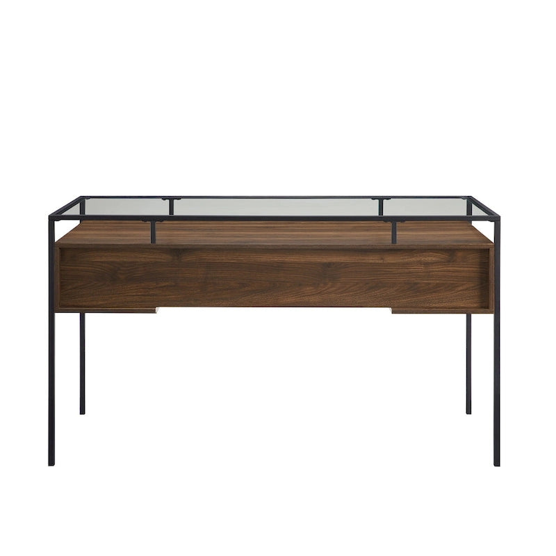 56-inch Glass Top Writing Desk
