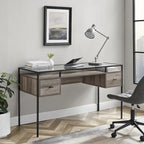 56-inch Glass Top Writing Desk