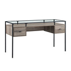 56-inch Glass Top Writing Desk
