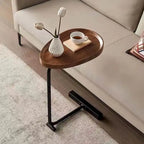 Brown C-shaped Side Table