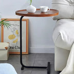Brown C-shaped Side Table