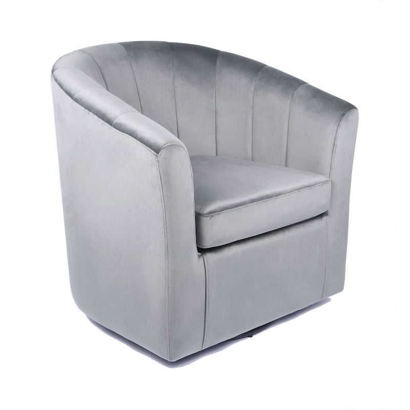 Velvet Upholstery Swivel Accent Club Chair