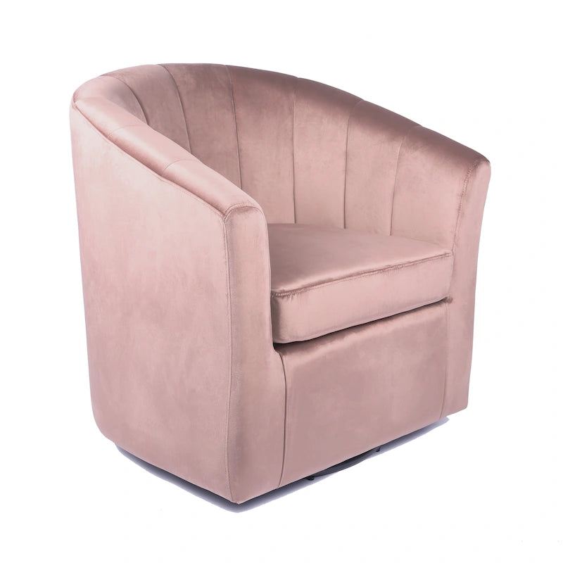 Velvet Upholstery Swivel Accent Club Chair