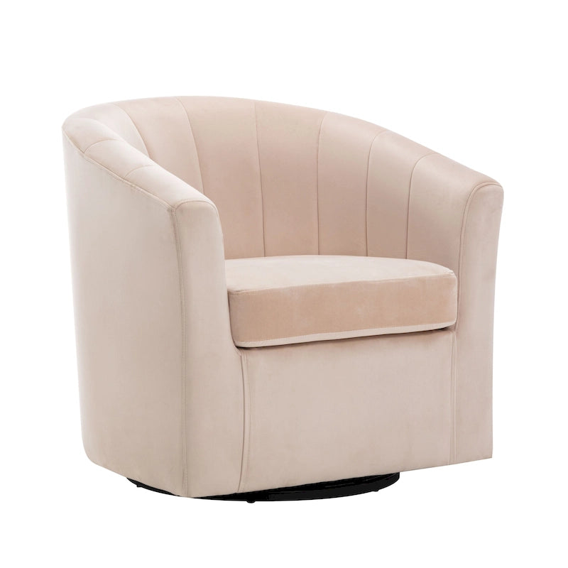 Velvet Upholstery Swivel Accent Club Chair