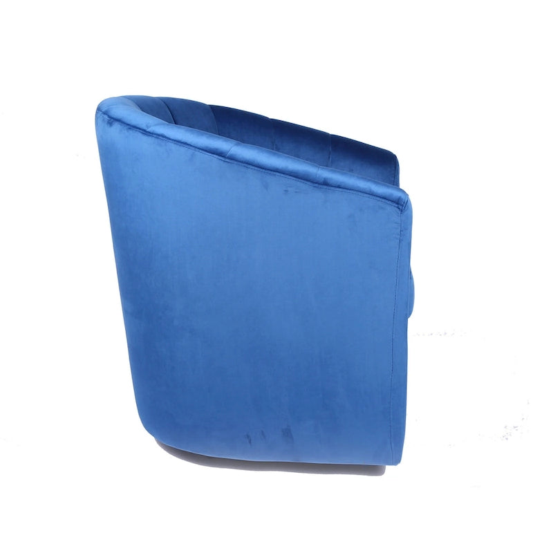Velvet Upholstery Swivel Accent Club Chair