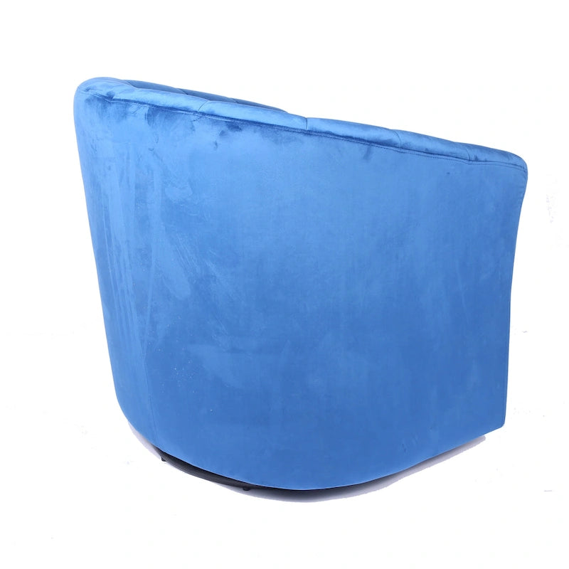 Velvet Upholstery Swivel Accent Club Chair