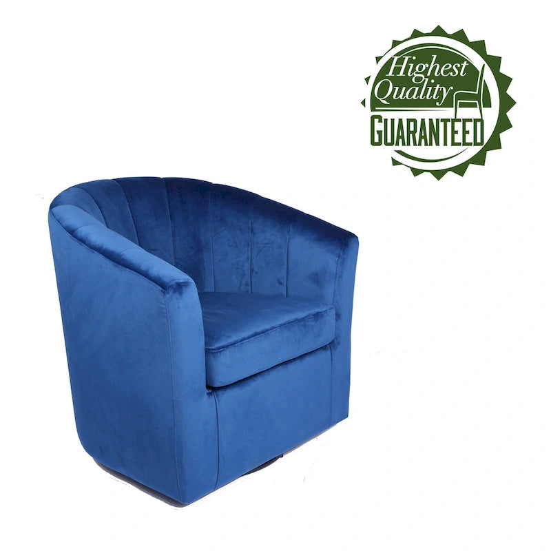 Velvet Upholstery Swivel Accent Club Chair