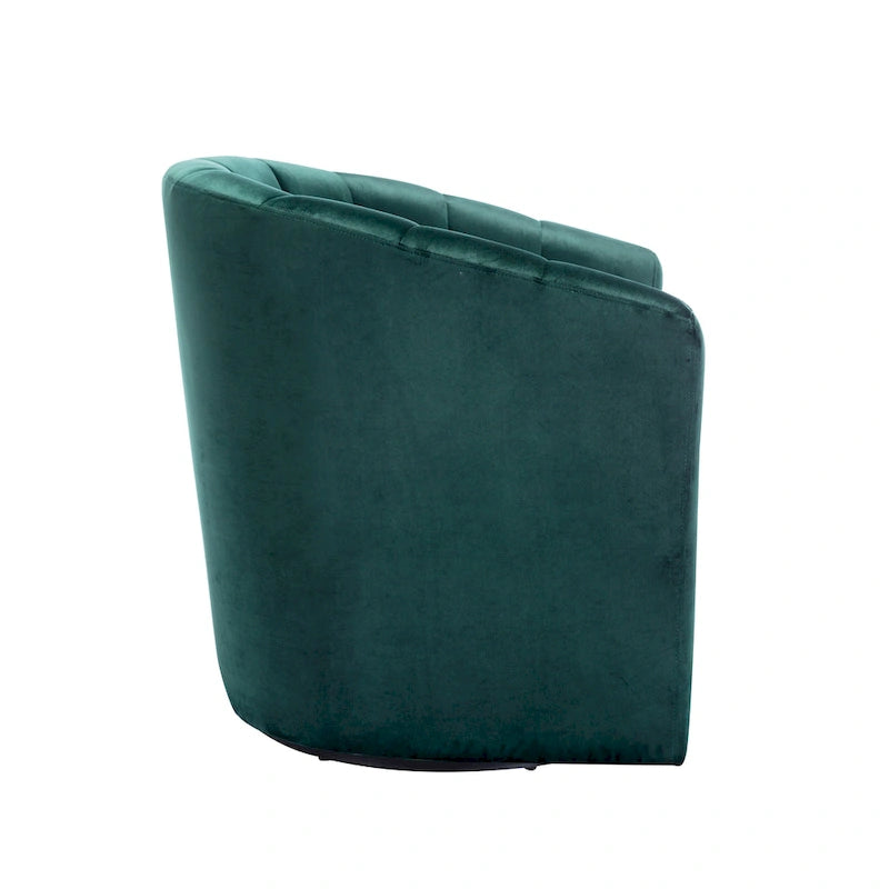 Velvet Upholstery Swivel Accent Club Chair