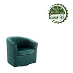 Velvet Upholstery Swivel Accent Club Chair
