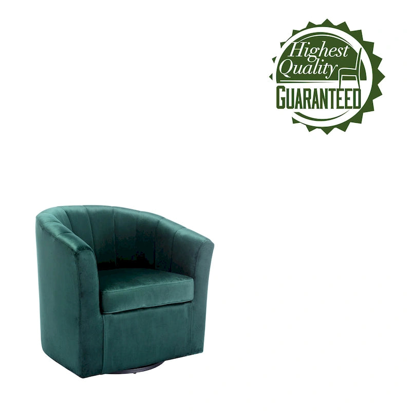 Velvet Upholstery Swivel Accent Club Chair