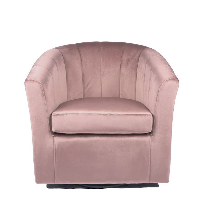 Velvet Upholstery Swivel Accent Club Chair