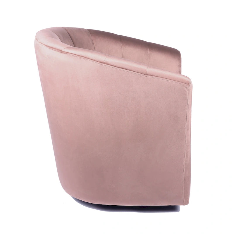 Velvet Upholstery Swivel Accent Club Chair