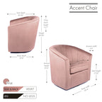 Velvet Upholstery Swivel Accent Club Chair