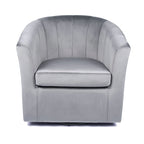 Velvet Upholstery Swivel Accent Club Chair