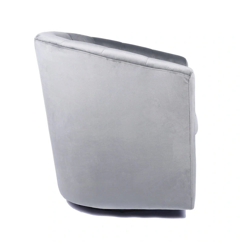 Velvet Upholstery Swivel Accent Club Chair