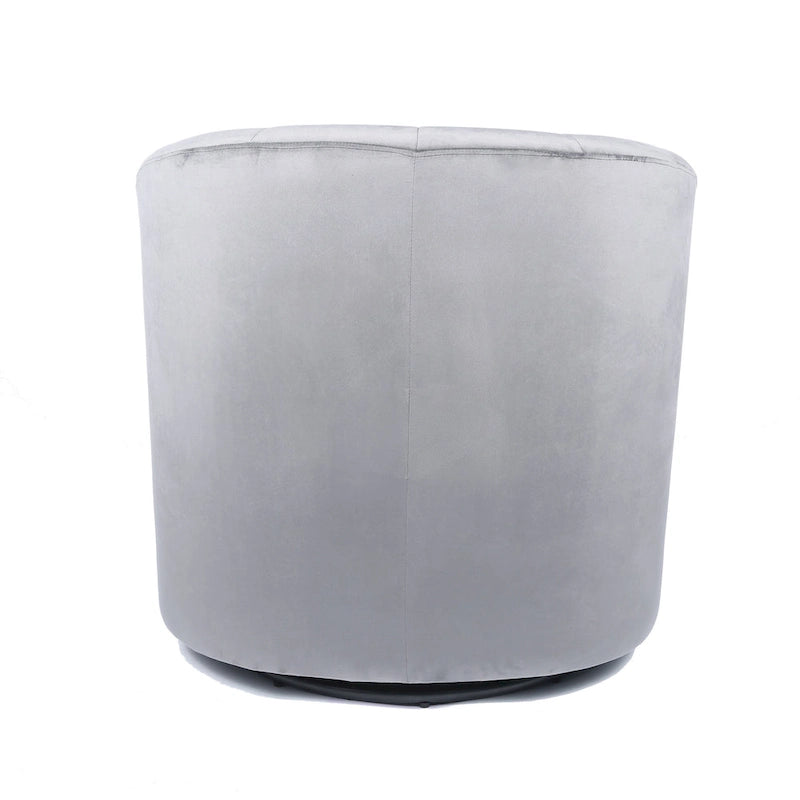 Velvet Upholstery Swivel Accent Club Chair