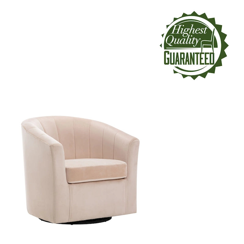 Velvet Upholstery Swivel Accent Club Chair