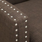 Accent Armchair with Chrome Nailhead Trim