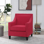 Accent Armchair with Chrome Nailhead Trim
