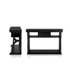 Black Oak 47-inch 3-Open Shelf Console Table