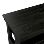Black Oak 47-inch 3-Open Shelf Console Table