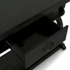 Black Oak 47-inch 3-Open Shelf Console Table