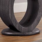 Table d'appoint contemporaine grise en verre de 24 pouces