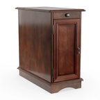 12-inch Wood Multi-storage Side Table by