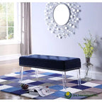 Upholstered Tufted Mid-Century 18-inch Storage Bench