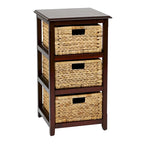 Turtle Mountain Braided Straw-grass Basket Storage Tower