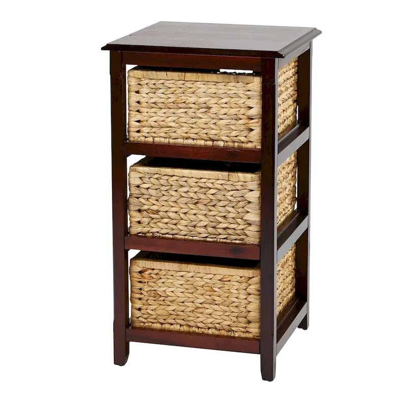 Turtle Mountain Braided Straw-grass Basket Storage Tower