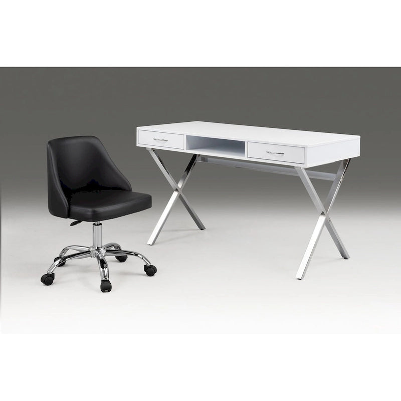 Desk with Two drawers with Medal Base