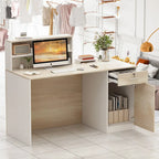  Peninsula Wood Reception Desk Working Desk Secretary Desk