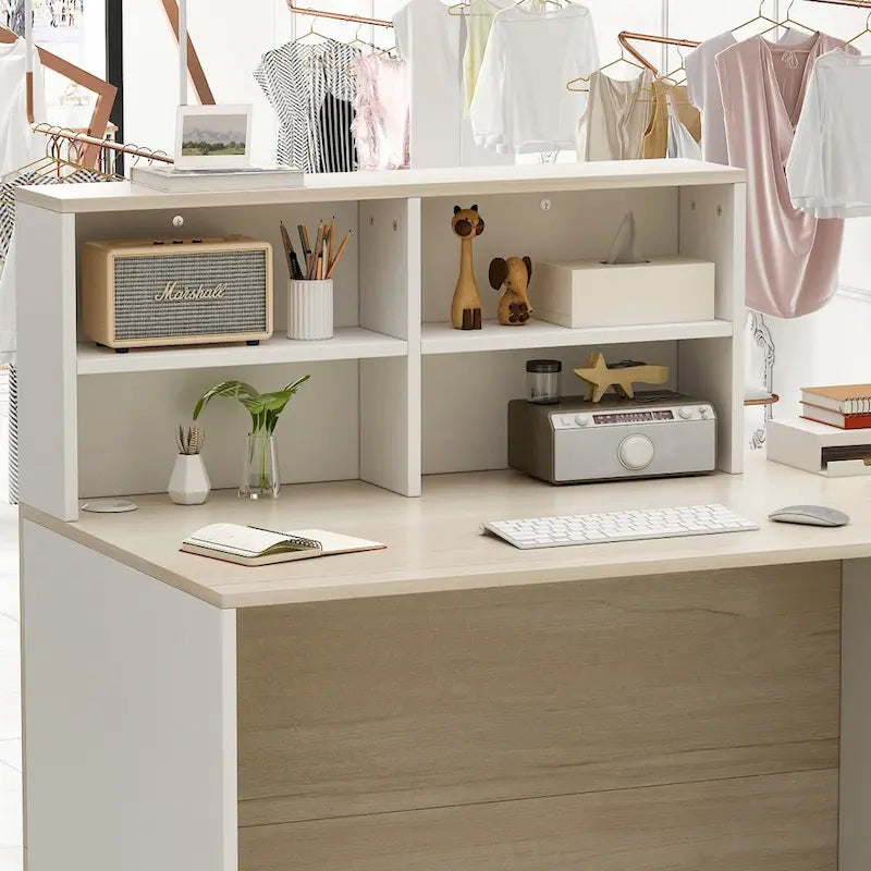 Peninsula Wood Reception Desk Working Desk Secretary Desk